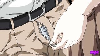 Hirohashi tells him that his face looks just like the beloved stepbrother she lost, then rubs her clit against his cock