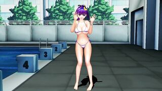 MMD Touhou Patchouli bikini dance