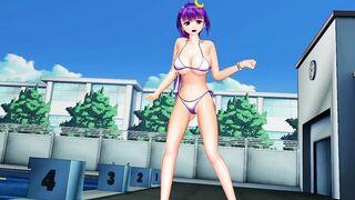 MMD Touhou Patchouli bikini dance