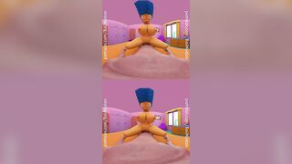 Simpsons Porn - Marge Simpson rides YOU cowgirl style in VR