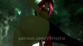 Red Riding Hood Face Rides You in Forest Waterfall Outdoor Nature Wet Pussy Scarf POV Lap Dance