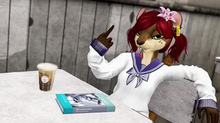 Good Girl Ott Herself in Detention - Second Life Yiff