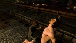 Sold his wife for debt! Merchant fucked hard! | Skyrim Adult Mod