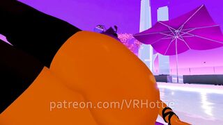 Oily Babe In Just A Shirt In Pool Strips Down Roll Grind Hips Hentai POV Lap Dance Thicc Thighs