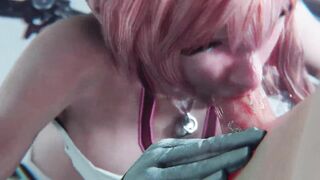 Final Fantasy - Serah Farron Sloppy Blowjob Deepthroat & Cum (Sound)