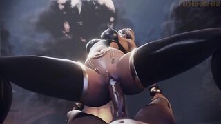 Apex Legends - Wattson Creampied on Halloween (Animation with Sound)