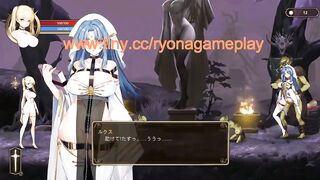 Cute blonde in hentai ryona sex with big goblin in ritual summon new gameplay