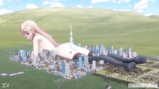 [MMD] Playing With The City (Giantess, Sfx, Size fetish content)