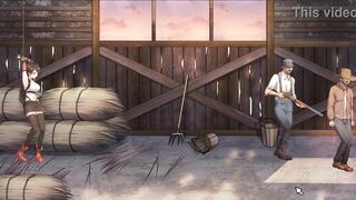 Cute lady has sex with men in a village in Dark side fantasy hentai erotic game