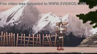 Cute lady has sex with men in a village in Dark side fantasy hentai erotic game