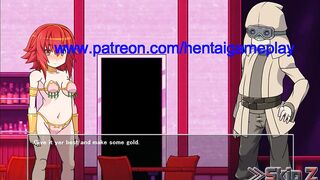 Cute red haired girl having sex with men in queen legac new hentai gameplay video