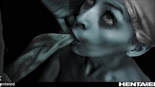 Real Life Hentai - Blue Alien girls have fun - Anal and milking