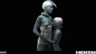 Real Life Hentai - Blue Alien girls have fun - Anal and milking