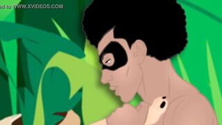 Pornstars become big booty cartoons and get really freaky