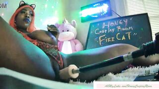 HONEY COSPLAY ROOM - FIRE CAT -- SexMachine Fucks so Good