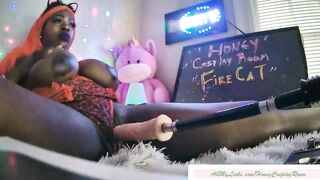 HONEY COSPLAY ROOM - FIRE CAT -- SexMachine Fucks so Good
