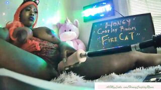 HONEY COSPLAY ROOM - FIRE CAT -- SexMachine Fucks so Good
