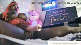 HONEY COSPLAY ROOM - FIRE CAT -- SexMachine Fucks so Good