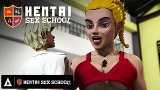 HENTAI SEX UNIVERSITY - Hentai Student Eats Out His Teacher's Perfect Pussy Until She Orgasms!