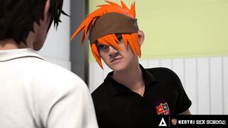 HENTAI SEX UNIVERSITY - Hentai Student Eats Out His Teacher's Perfect Pussy Until She Orgasms!