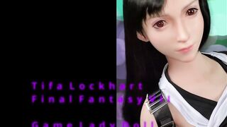Tifa Lockhart Final Fantasy VII Hentai Manga Anime Japanese 167cm Silicone Sex Doll Breasts Naked Pussy in City Lights Noir