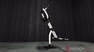 A sexy brunette gets fucked by a US soldier in a hidden room