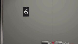 A sexy brunette gets fucked by a US soldier in a hidden room