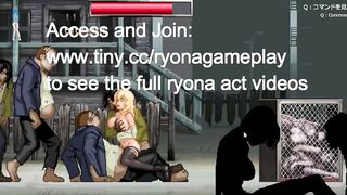 Cute blonde has sex with zombie man in erotic hentai gameplay