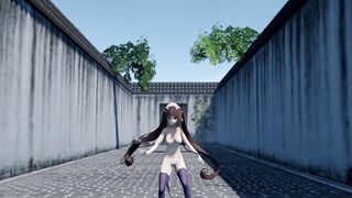 Sexy dance of a cute cat girl with small tits and tender pink nipples, who is just waiting to be fucked in her juicy pus