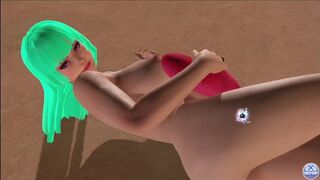 Dead or Alive Xtreme Venus Vacation Nyotengu Valentine's Day Heart Cushion Pose Nude Mod Fanservice