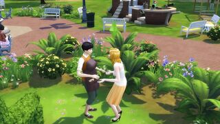 SIMS 4 - MATURE BLONDE GETS PUSSY ATE AND FUCKS CHUBBY BLACK HAIRED LADY IN PUBLIC