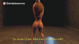 Mad Scientist Causes Woman Breast, Ass, and Muscle Expansion