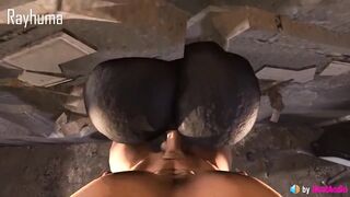 Venom Girl Stuck in the Wall (with sound) 3d animation hentai anime anal pussy fuck sfm blender