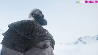 Kratos x Freya blowjob and pussy fuck - God of War 3d animation loop with sound