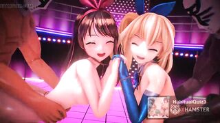 mmd r18 Kizuna AI & Mirai Akari sex dance sex robot 3d hentai