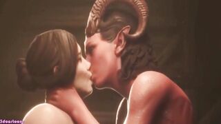 Futanari Sex with Culona Dragon Woman Full of Milk to Tender Woman