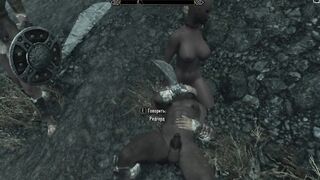 The main character of the game licks female pussy perfectly | Skyrim sex mods