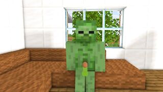 Uninvited guests came to Alex and Steve. Minecraft