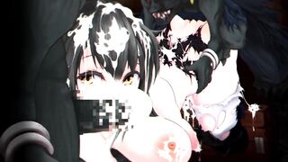 【H GAME】魔女は復讐の夜に♡アニメーション③ Hシーン紹介 肉便器 3P エロアニメ