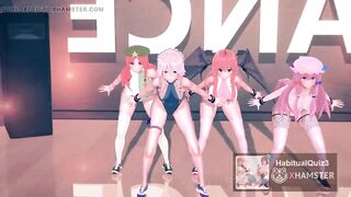 mmd r18 Ecksa size in Leotard Scarlet Devil Mansion super mario version 3d hentai