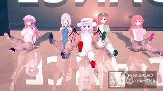 mmd r18 Ecksa size in Leotard Scarlet Devil Mansion lewd event dance 3d hentai