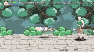 Blonde princess has sex with men in Iris in wonderland hentai gameplay