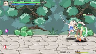 Blonde princess has sex with men in Iris in wonderland hentai gameplay