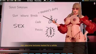 The teacher in a sexual lecture game play