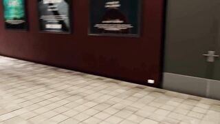 Tifa Throatfuck Throatpie in a public cinema