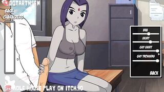 Raven Gives Handjob With Cumshot On Her Body - Hole House