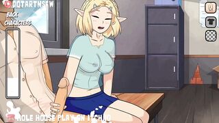 Zelda Gives Handjob With CumShot On Her Body - Hole House