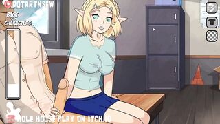 Zelda Gives Handjob With CumShot On Her Body - Hole House