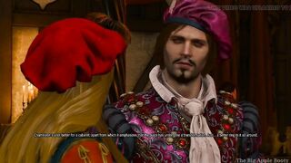 Dandelion takes Priscilla from behind Witcher 3