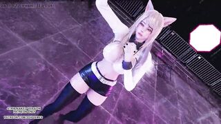 MMD Solar - Spit it out Ahri Evelyn Seraphine Sexy Kpop Dance 4K